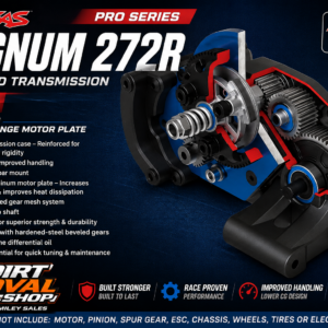 Traxxas Pro Series Magnum 272R Assembled Transmission 9495A Gearbox Red 2WD